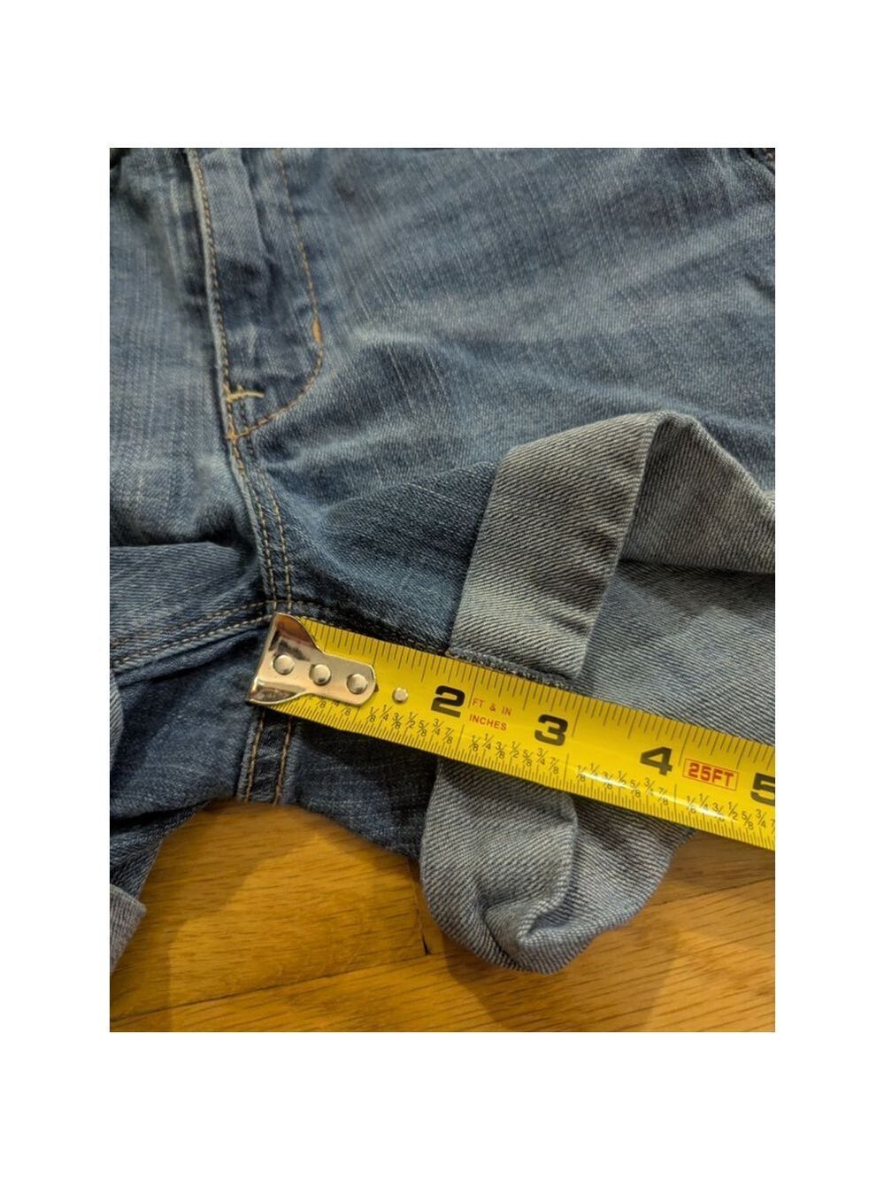 H&M LOGG Blue Denim Jean Shorts Size 27 - Picture 7 of 8